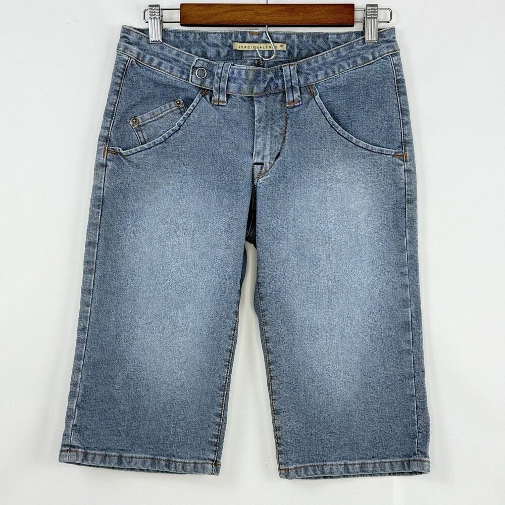 Sergio Valente Women’s Blue Jeans Bermuda Shorts Size 29 Stretch
